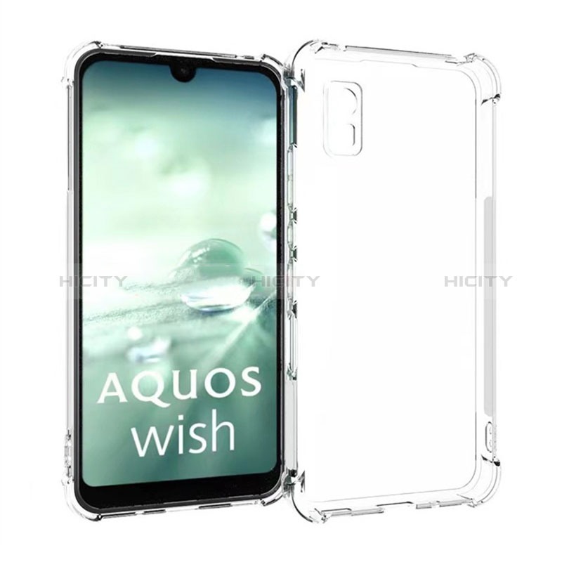 Custodia Silicone Trasparente Ultra Slim Morbida per Sharp Aquos wish Chiaro