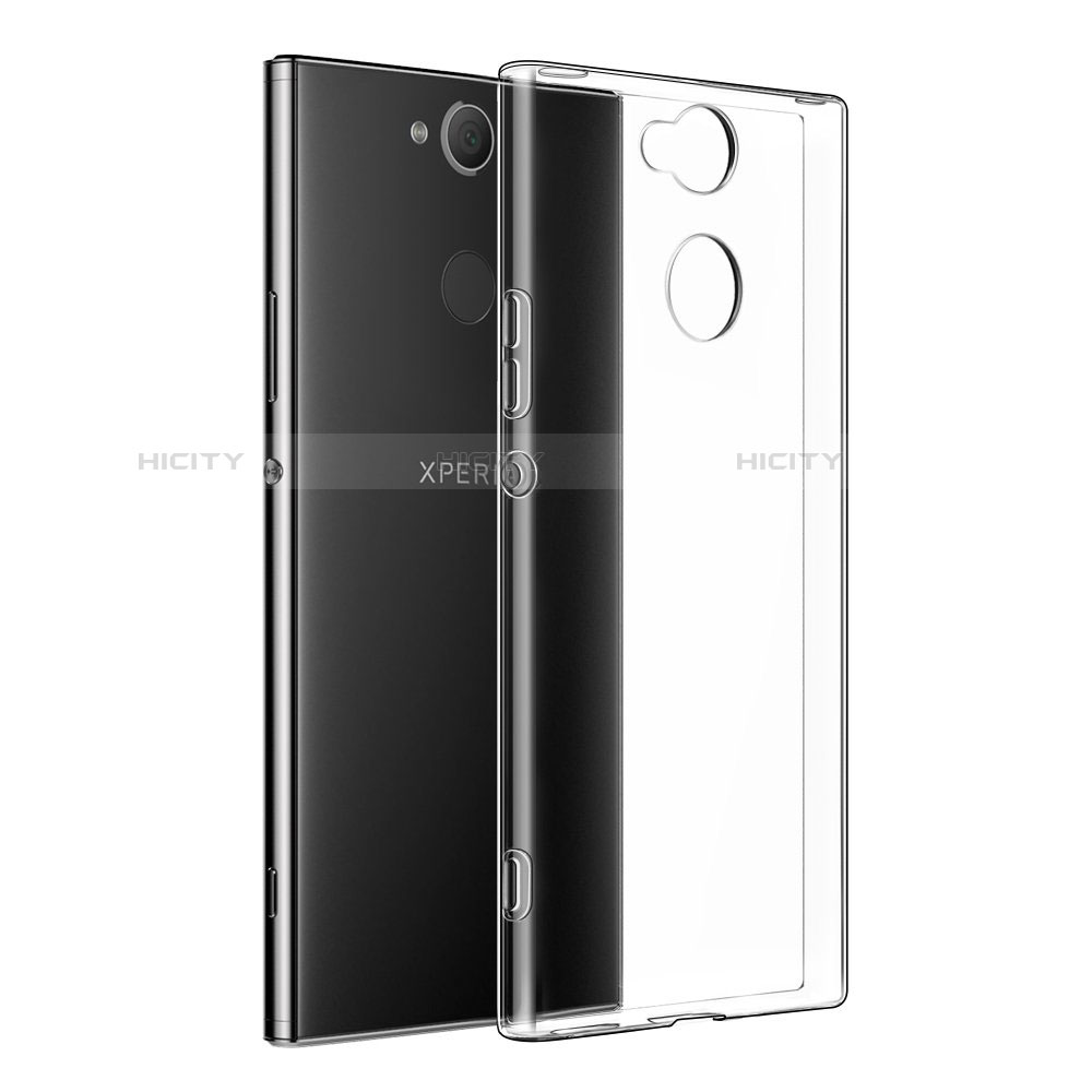 Custodia Silicone Trasparente Ultra Slim Morbida per Sony Xperia XA2 Chiaro