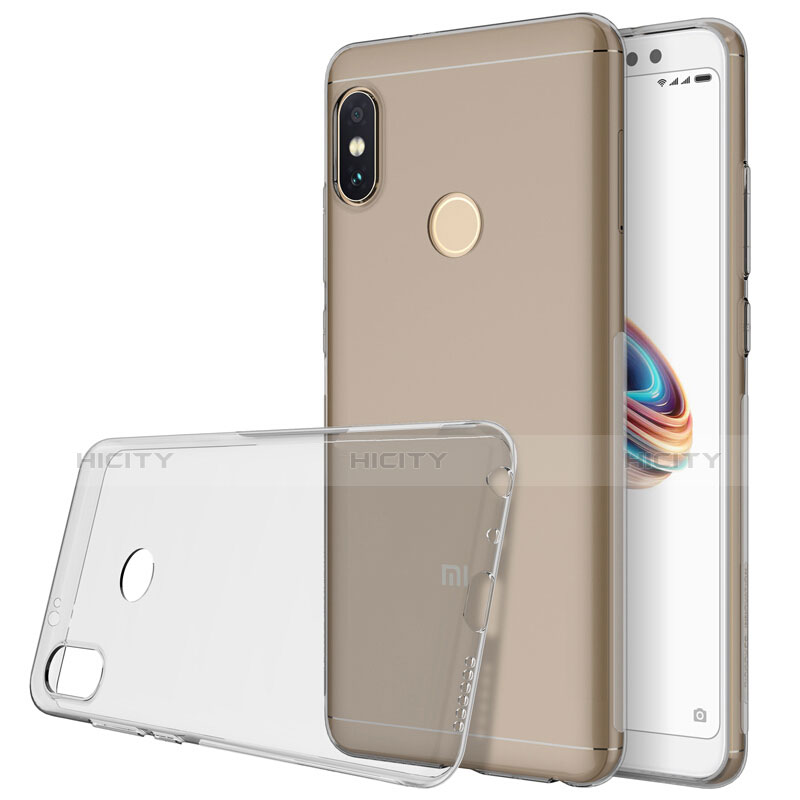 Custodia Silicone Trasparente Ultra Slim Morbida per Xiaomi Redmi Note 5 AI Dual Camera Grigio