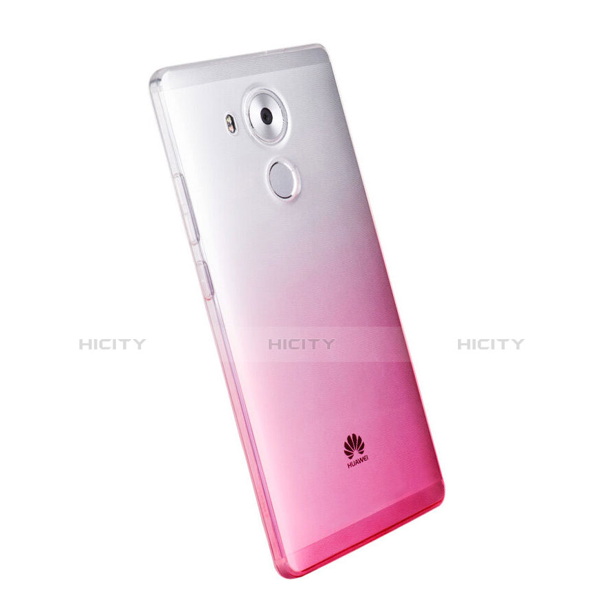 Custodia Silicone Trasparente Ultra Slim Morbida Sfumato per Huawei Mate 8 Rosa