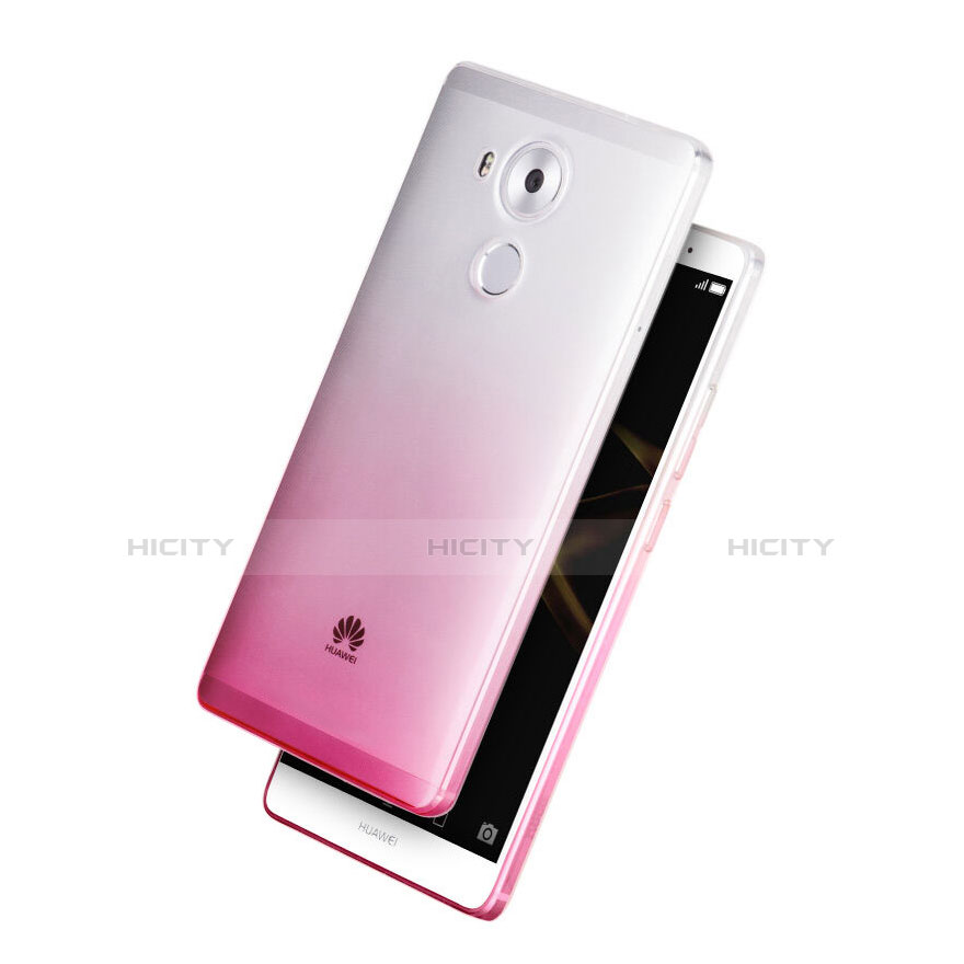 Custodia Silicone Trasparente Ultra Slim Morbida Sfumato per Huawei Mate 8 Rosa