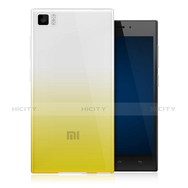 Custodia Silicone Trasparente Ultra Slim Morbida Sfumato per Xiaomi Mi 3 Giallo