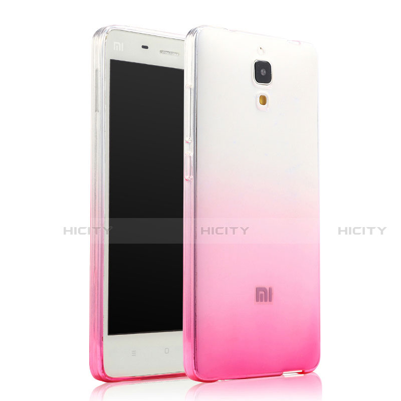 Custodia Silicone Trasparente Ultra Slim Morbida Sfumato per Xiaomi Mi 4 Rosa