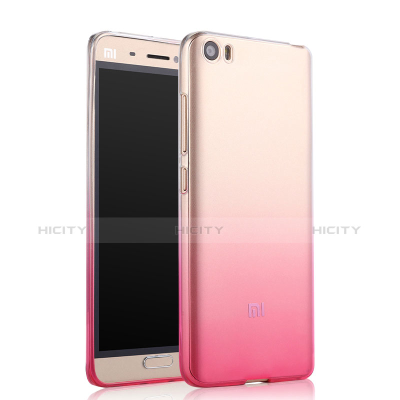 Custodia Silicone Trasparente Ultra Slim Morbida Sfumato per Xiaomi Mi 5 Rosa