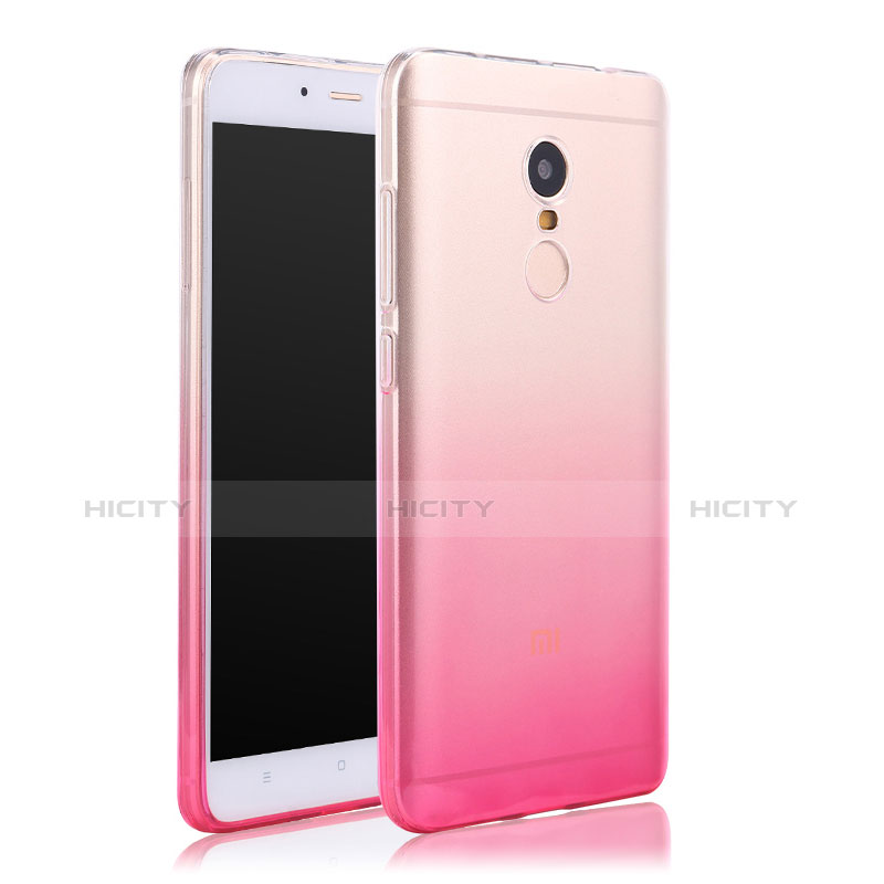 Custodia Silicone Trasparente Ultra Slim Morbida Sfumato per Xiaomi Redmi Note 4X High Edition Rosa