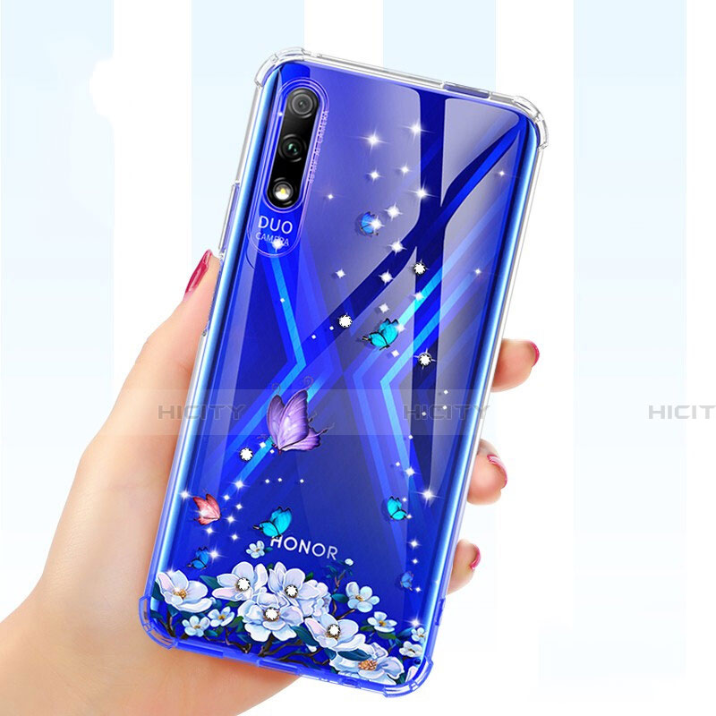 Custodia Silicone Trasparente Ultra Sottile Cover Fiori per Huawei P Smart Z (2019)