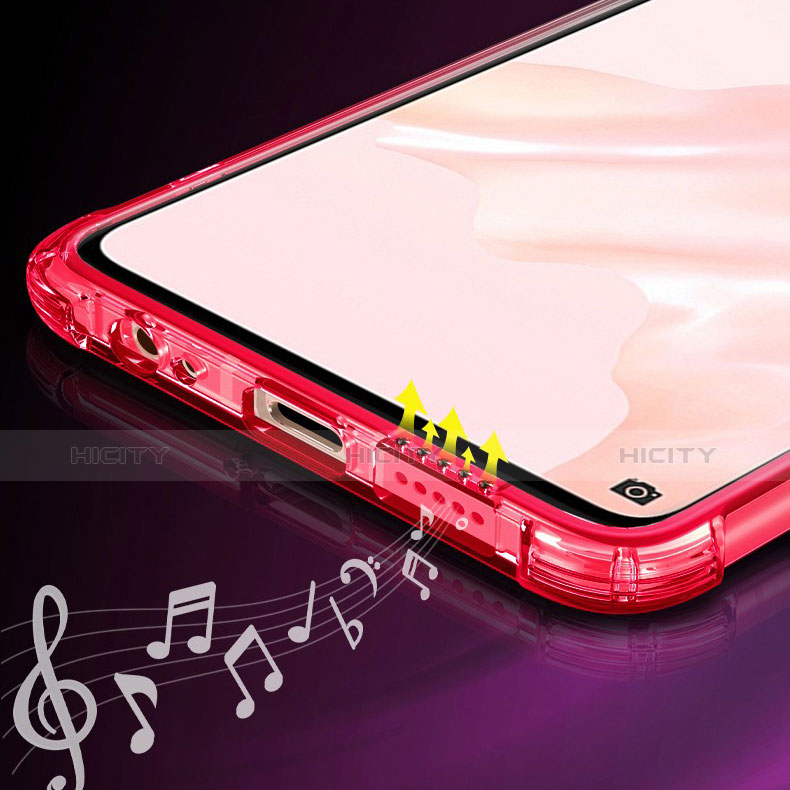 Custodia Silicone Trasparente Ultra Sottile Cover Fiori per Huawei P30