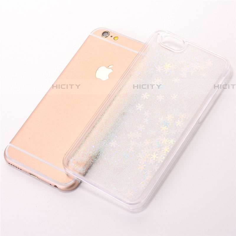 Custodia Silicone Trasparente Ultra Sottile Cover Fiori T01 per Apple iPhone 6 Plus