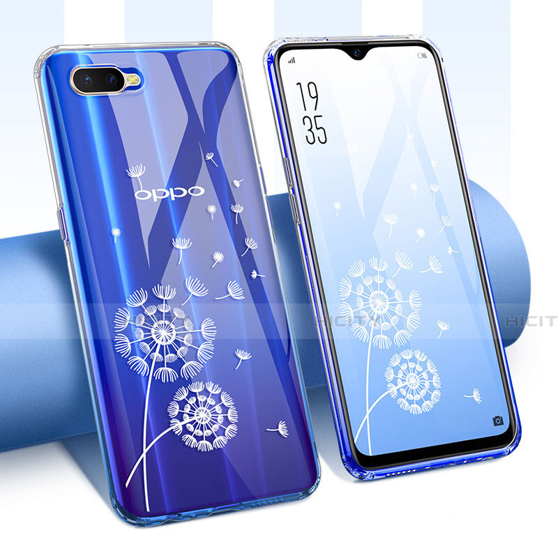 Custodia Silicone Trasparente Ultra Sottile Cover Fiori T01 per Oppo R17 Neo