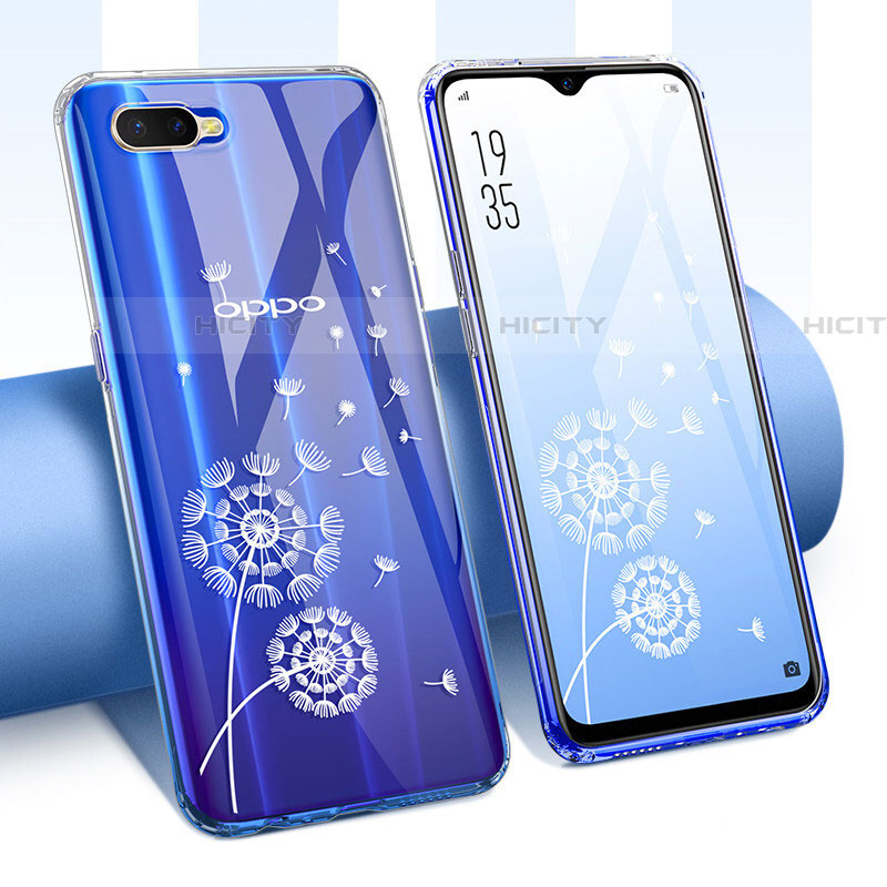 Custodia Silicone Trasparente Ultra Sottile Cover Fiori T01 per Oppo RX17 Neo