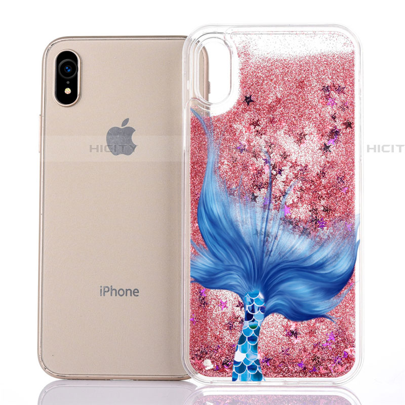 Custodia Silicone Trasparente Ultra Sottile Cover Fiori T04 per Apple iPhone XR