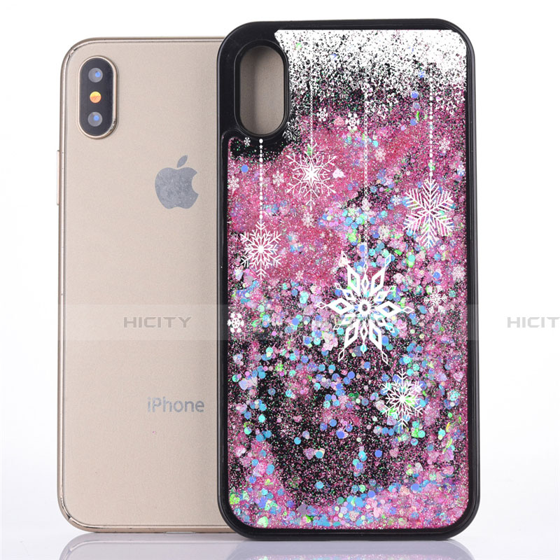 Custodia Silicone Trasparente Ultra Sottile Cover Fiori T07 per Apple iPhone Xs Max