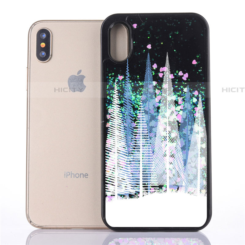 Custodia Silicone Trasparente Ultra Sottile Cover Fiori T09 per Apple iPhone Xs