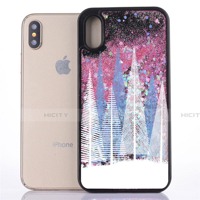 Custodia Silicone Trasparente Ultra Sottile Cover Fiori T09 per Apple iPhone Xs Max