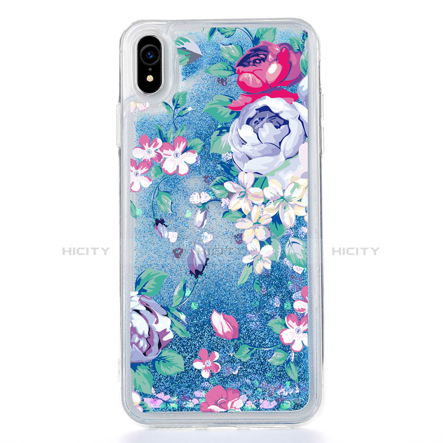 Custodia Silicone Trasparente Ultra Sottile Cover Fiori T18 per Apple iPhone XR