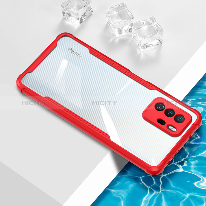 Custodia Silicone Trasparente Ultra Sottile Cover Morbida BH1 per Xiaomi Poco X3 GT 5G Rosso