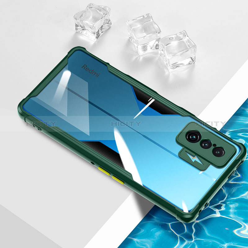 Custodia Silicone Trasparente Ultra Sottile Cover Morbida BH1 per Xiaomi Redmi K50 Gaming 5G Verde