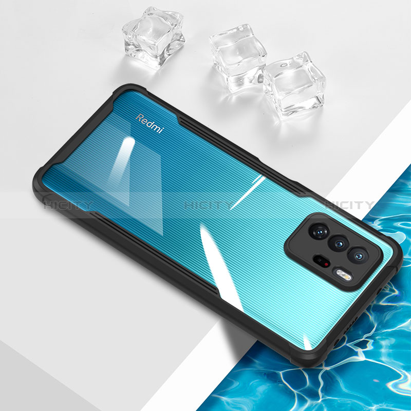 Custodia Silicone Trasparente Ultra Sottile Cover Morbida BH1 per Xiaomi Redmi Note 10 Pro 5G Nero