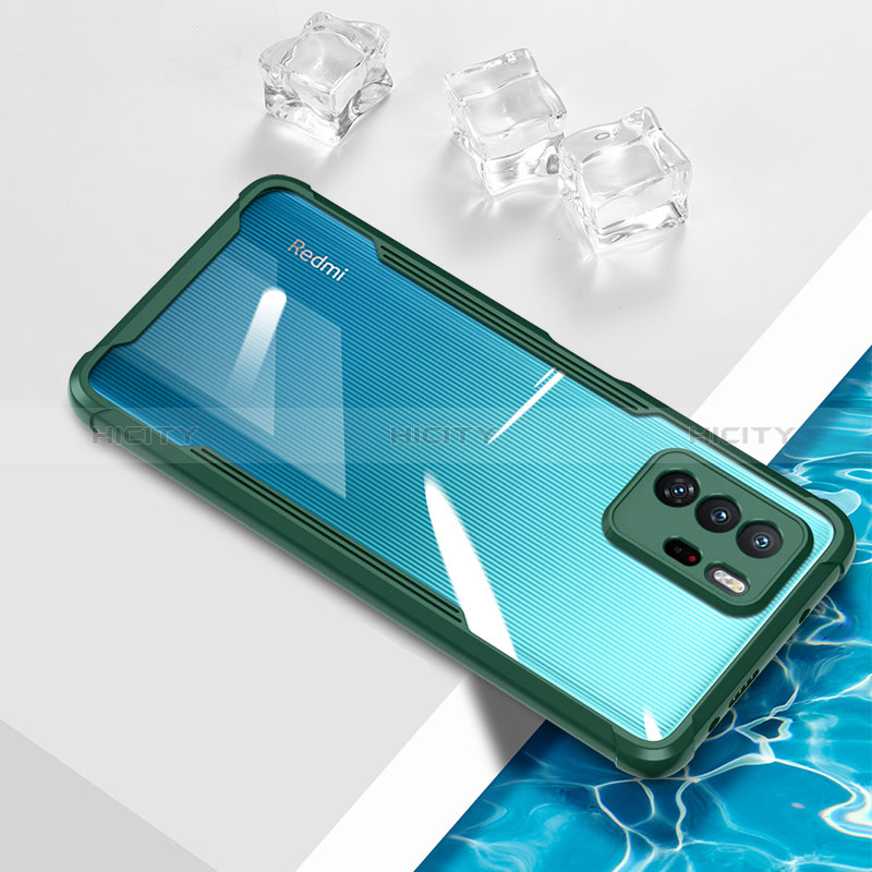 Custodia Silicone Trasparente Ultra Sottile Cover Morbida BH1 per Xiaomi Redmi Note 10 Pro 5G Verde