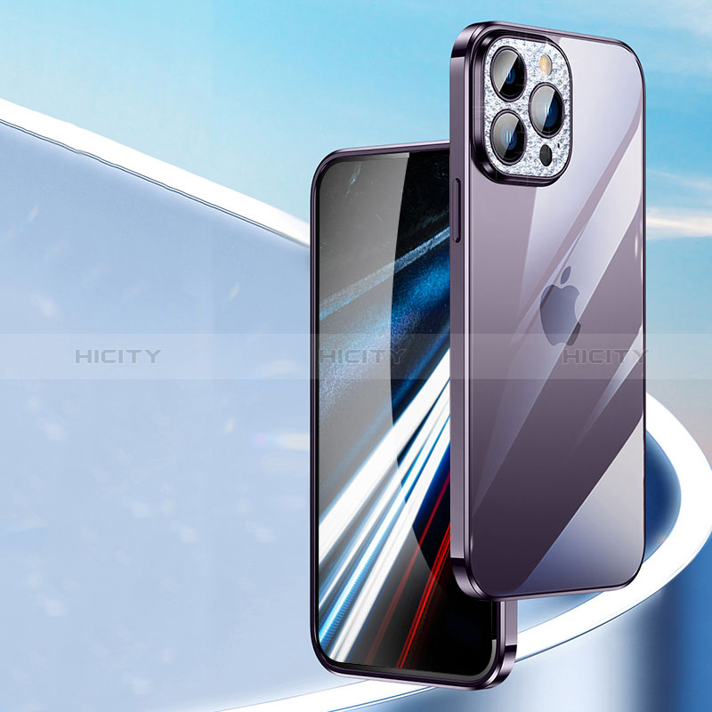 Custodia Silicone Trasparente Ultra Sottile Cover Morbida Bling-Bling LD2 per Apple iPhone 13 Pro