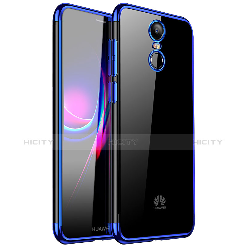 Custodia Silicone Trasparente Ultra Sottile Cover Morbida H01 per Huawei Enjoy 6 Blu