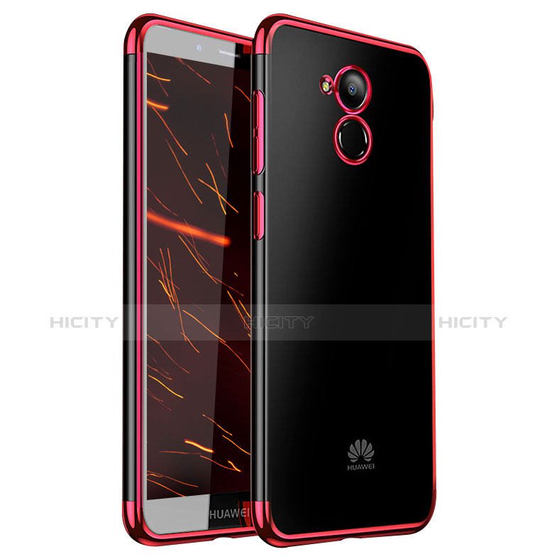 Custodia Silicone Trasparente Ultra Sottile Cover Morbida H01 per Huawei Enjoy 6S Rosso