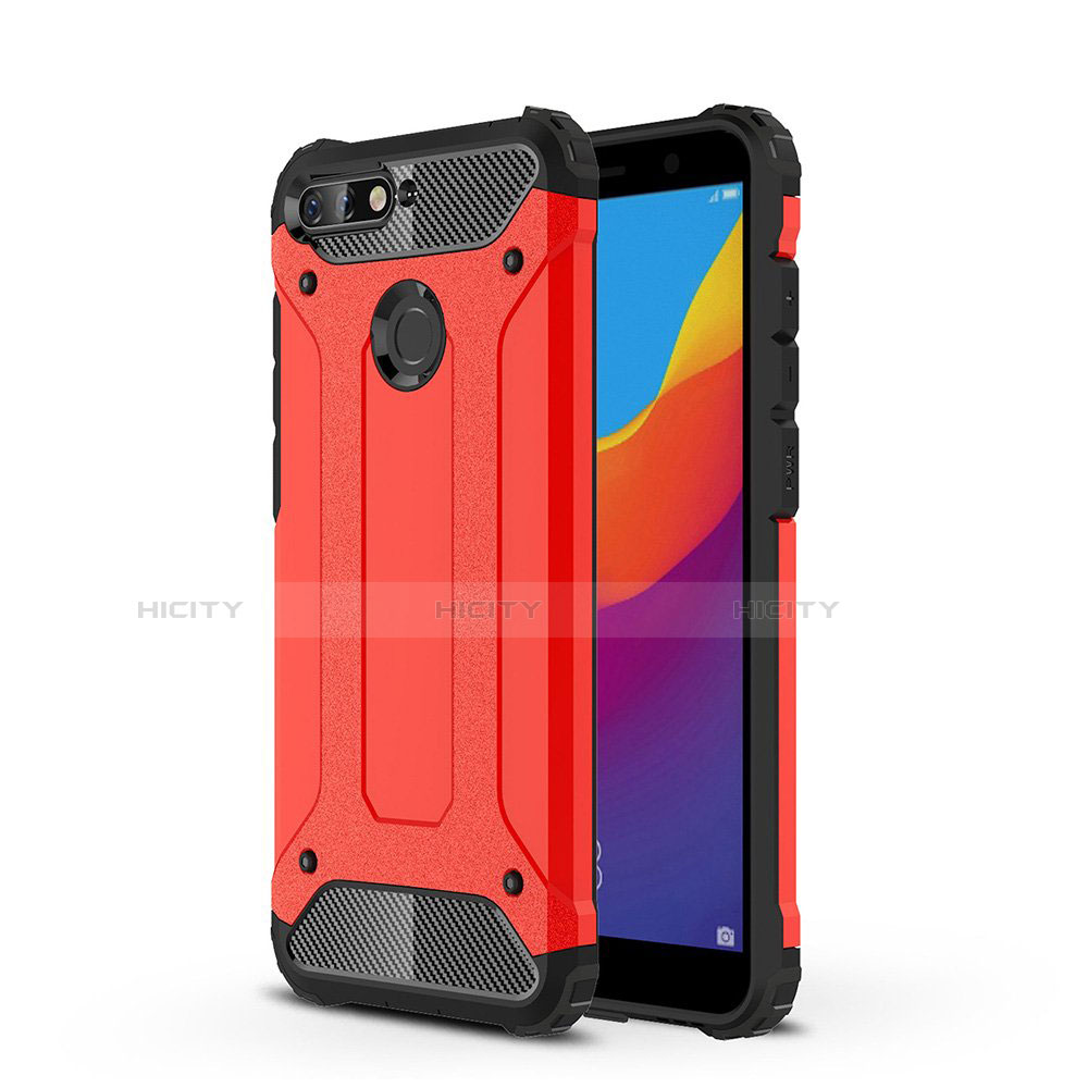 Custodia Silicone Trasparente Ultra Sottile Cover Morbida H01 per Huawei Enjoy 8e Rosso