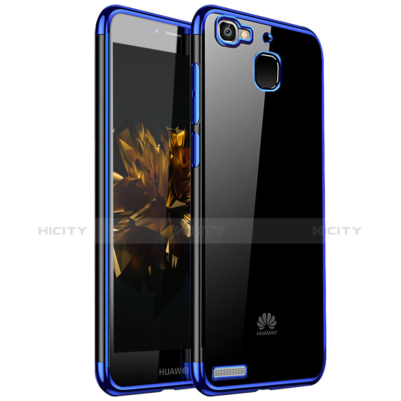 Custodia Silicone Trasparente Ultra Sottile Cover Morbida H01 per Huawei G8 Mini Blu