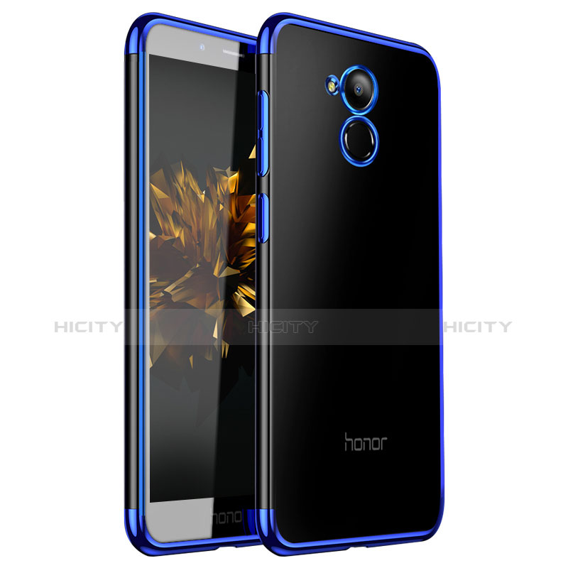 Custodia Silicone Trasparente Ultra Sottile Cover Morbida H01 per Huawei Honor 6A Blu