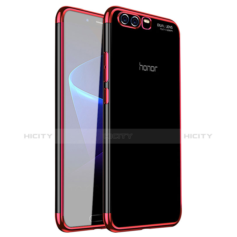 Custodia Silicone Trasparente Ultra Sottile Cover Morbida H01 per Huawei Honor 9 Premium Rosso