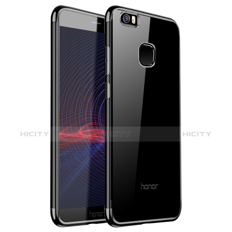 Custodia Silicone Trasparente Ultra Sottile Cover Morbida H01 per Huawei Honor Note 8 Nero