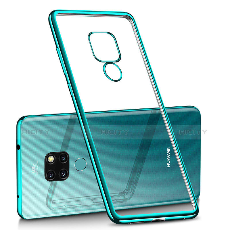 Custodia Silicone Trasparente Ultra Sottile Cover Morbida H01 per Huawei Mate 20 Verde