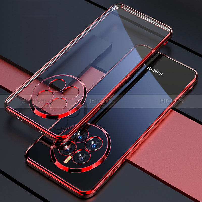 Custodia Silicone Trasparente Ultra Sottile Cover Morbida H01 per Huawei Mate 60 Pro+ Plus Rosso