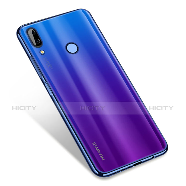 Custodia Silicone Trasparente Ultra Sottile Cover Morbida H01 per Huawei Nova 3 Blu