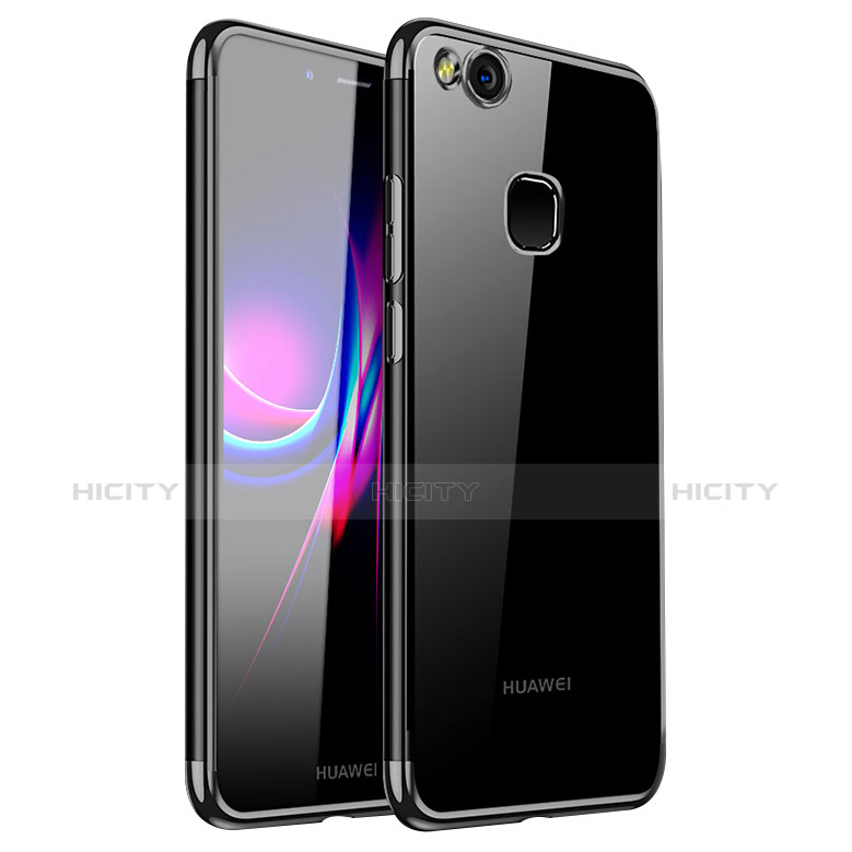 Custodia Silicone Trasparente Ultra Sottile Cover Morbida H01 per Huawei Nova Nero