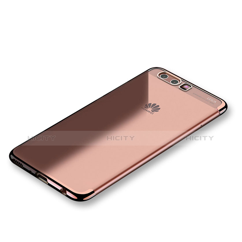 Custodia Silicone Trasparente Ultra Sottile Cover Morbida H01 per Huawei P10 Oro Rosa