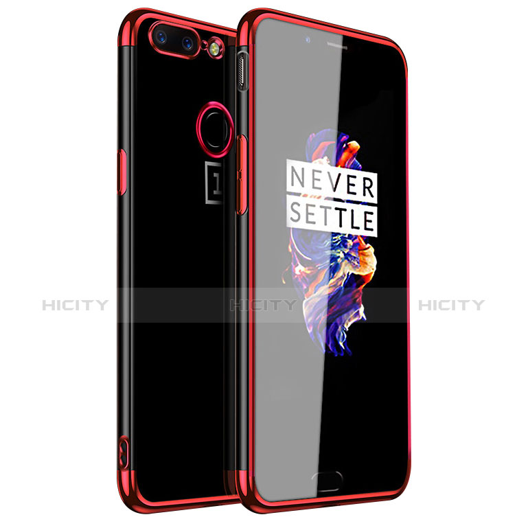 Custodia Silicone Trasparente Ultra Sottile Cover Morbida H01 per OnePlus 5T A5010