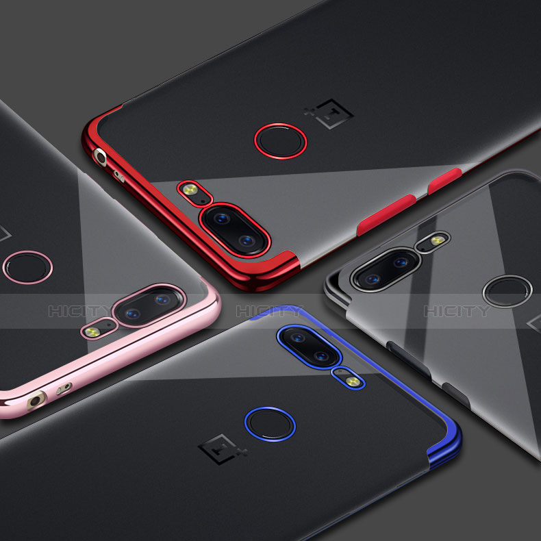 Custodia Silicone Trasparente Ultra Sottile Cover Morbida H01 per OnePlus 5T A5010