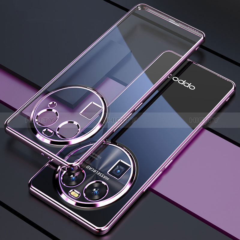 Custodia Silicone Trasparente Ultra Sottile Cover Morbida H01 per Oppo Find X6 Pro 5G