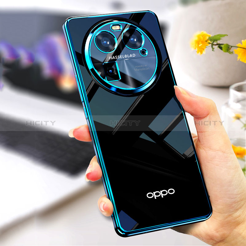 Custodia Silicone Trasparente Ultra Sottile Cover Morbida H01 per Oppo Find X6 Pro 5G