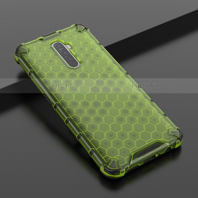 Custodia Silicone Trasparente Ultra Sottile Cover Morbida H01 per Oppo Reno Ace Verde