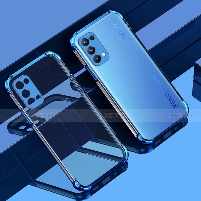 Custodia Silicone Trasparente Ultra Sottile Cover Morbida H01 per Oppo Reno5 Pro 5G