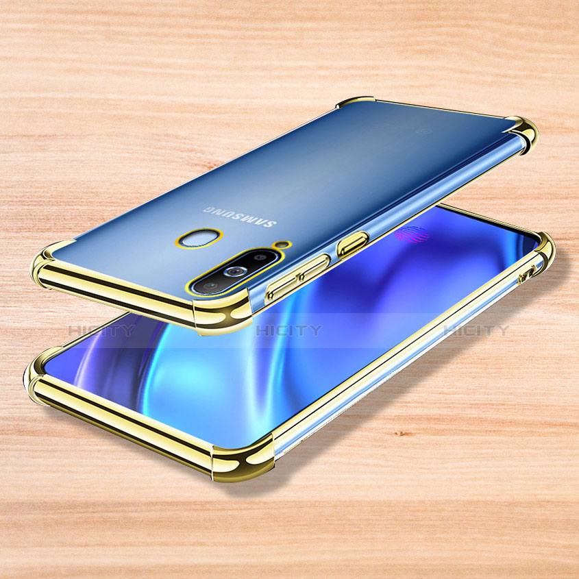 Custodia Silicone Trasparente Ultra Sottile Cover Morbida H01 per Samsung Galaxy A8s SM-G8870 Oro