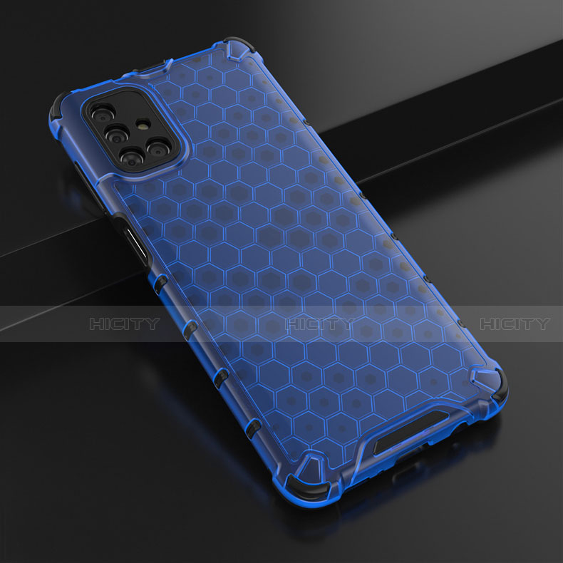 Custodia Silicone Trasparente Ultra Sottile Cover Morbida H01 per Samsung Galaxy M51 Blu