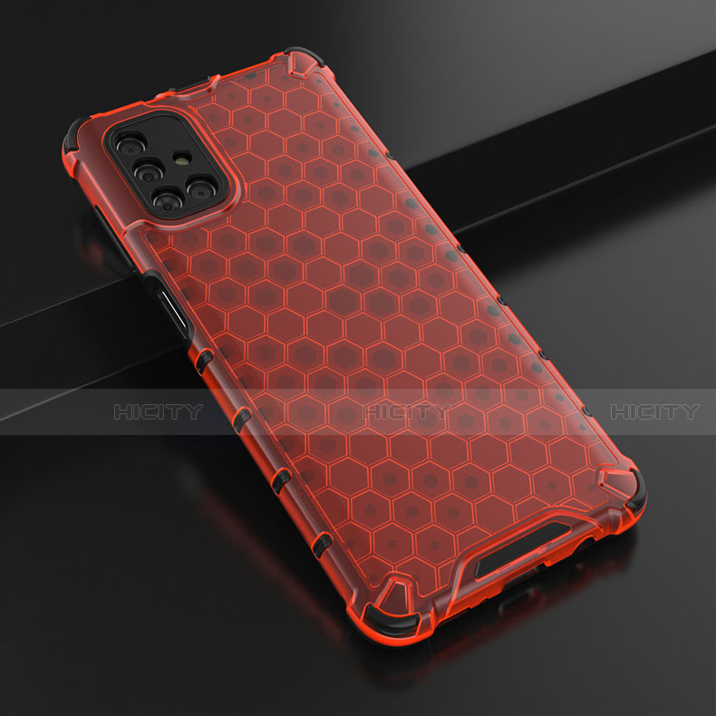 Custodia Silicone Trasparente Ultra Sottile Cover Morbida H01 per Samsung Galaxy M51 Rosso