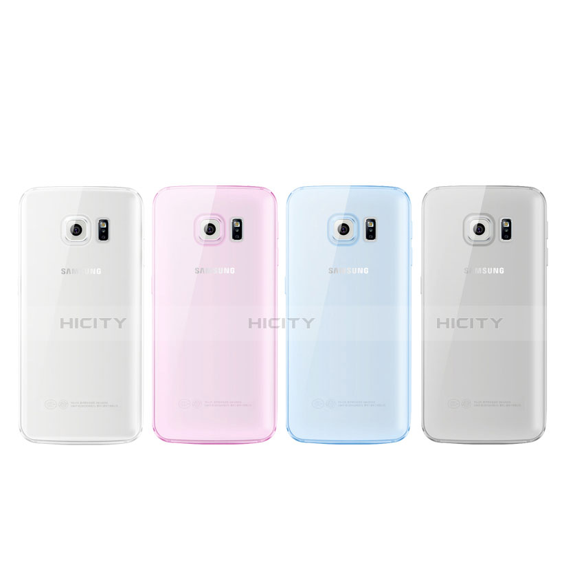 Custodia Silicone Trasparente Ultra Sottile Cover Morbida H01 per Samsung Galaxy S6 SM-G920