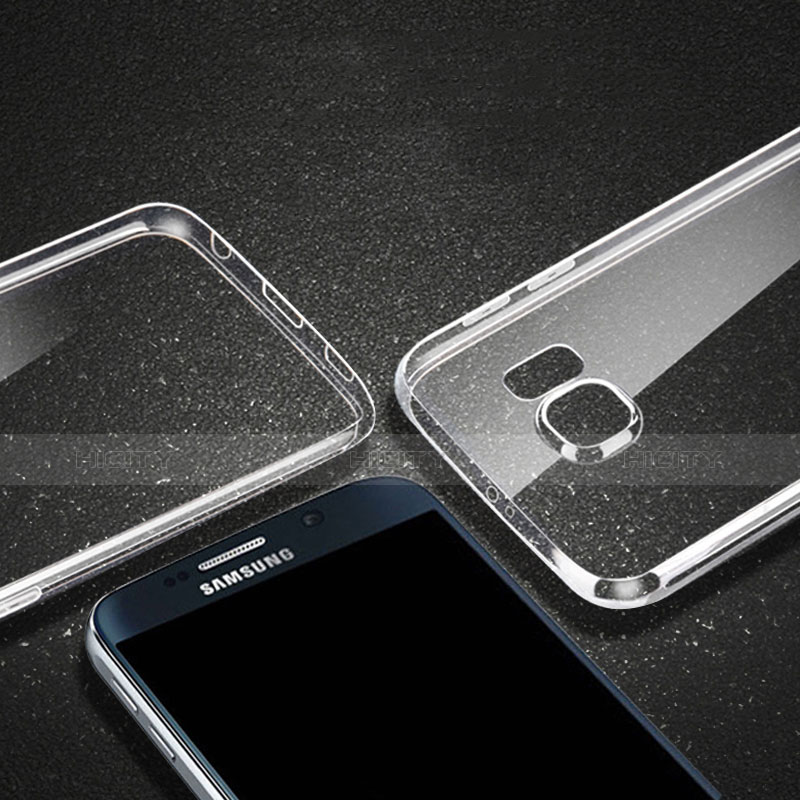 Custodia Silicone Trasparente Ultra Sottile Cover Morbida H01 per Samsung Galaxy S6 SM-G920