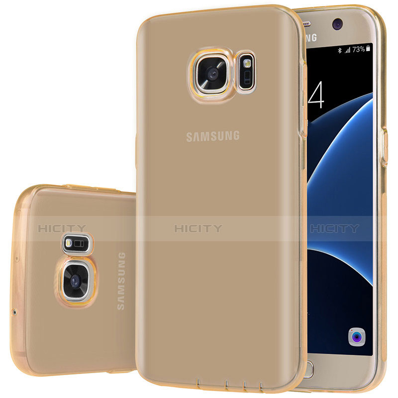 Custodia Silicone Trasparente Ultra Sottile Cover Morbida H01 per Samsung Galaxy S7 G930F G930FD