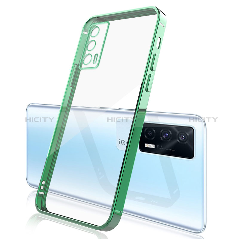 Custodia Silicone Trasparente Ultra Sottile Cover Morbida H01 per Vivo iQOO Neo5 5G Verde