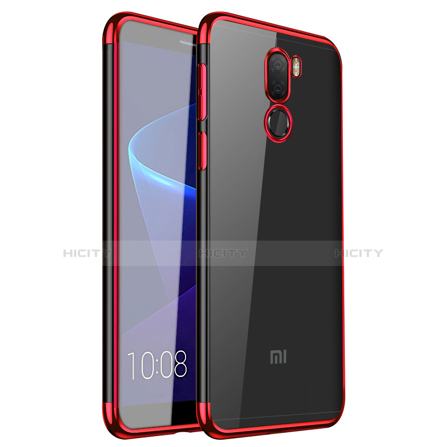 Custodia Silicone Trasparente Ultra Sottile Cover Morbida H01 per Xiaomi Mi 5S Plus Rosso